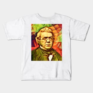 William Makepeace Thackeray Snow Portrait | William Makepeace Thackeray Artwork 8 Kids T-Shirt